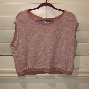 HARD TAIL sleeveless pink sweater